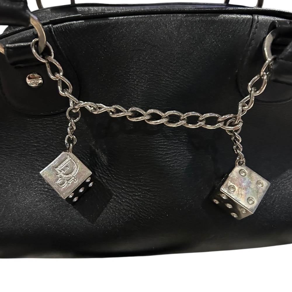Gambler Dice Leather Satchel Handbag - Picture 5 of 15